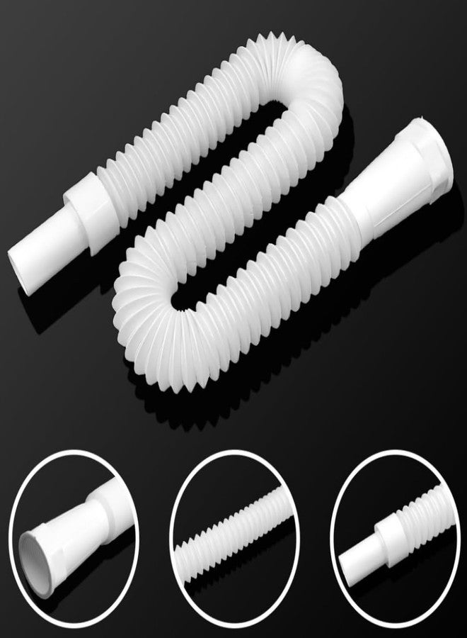 doctorspare 35-INCH Collapsible PVC Waste Pipe for Bathroom Wash Basin and Kitchen Sink | Drain Pipe | White (Pack of 1) - Image 2